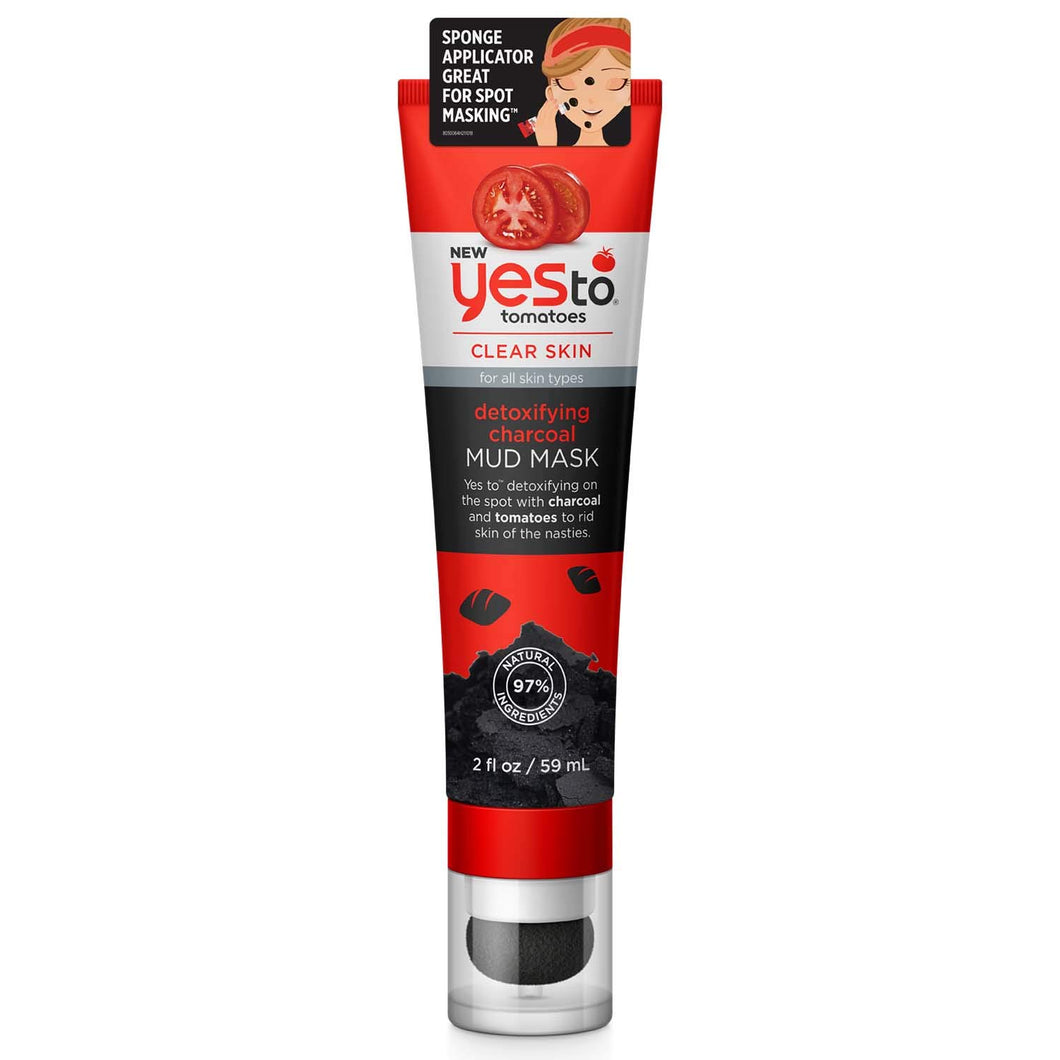 Yes to tomatoes Detoxifying charcoal Mud Mask with sponge applicator