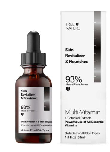 True Nature Skin Revitalizer & Nourisher 93% Multi-Vitamin Facial Serum - 30ml