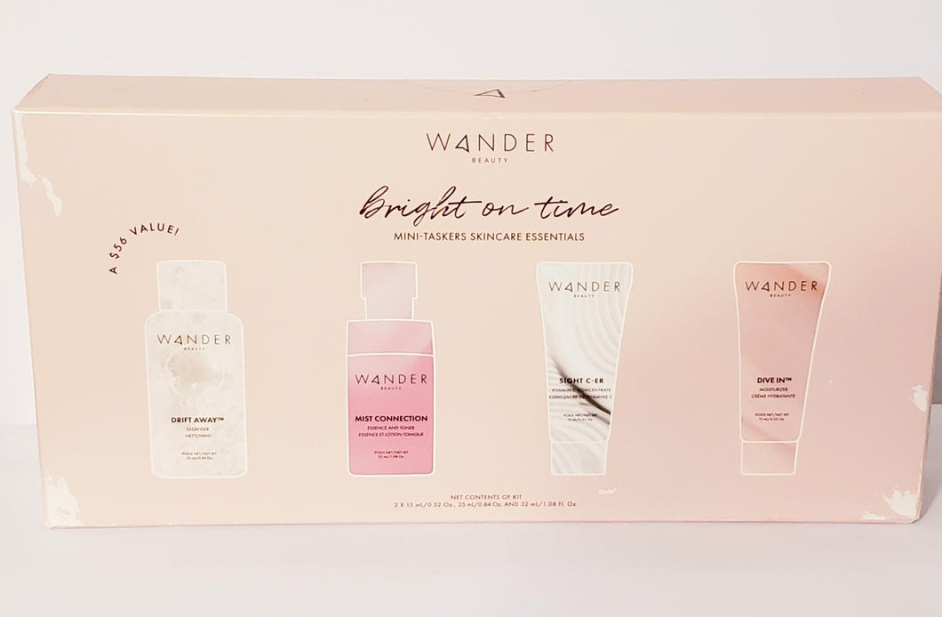 Wander Beauty Bright on Time mini-taskers skincare essentials