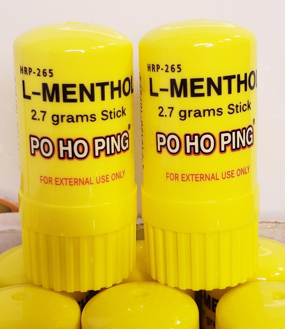 L-Menthol Po Ho Ping Menthol rub 2.7g stick - 2 Packs